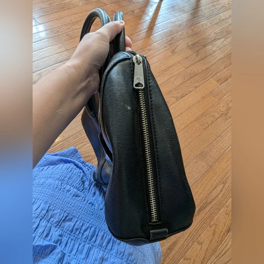 Vintage Ralph Lauren Black Leather Women's Bag